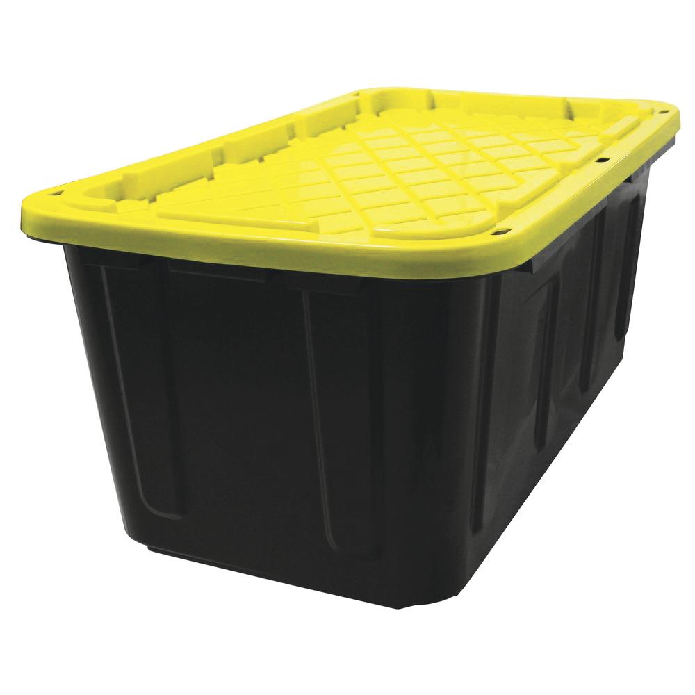 10 - 27 gallon totes and handcart